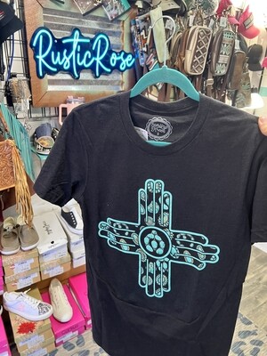 New Mexico in Turquoise Tee 
