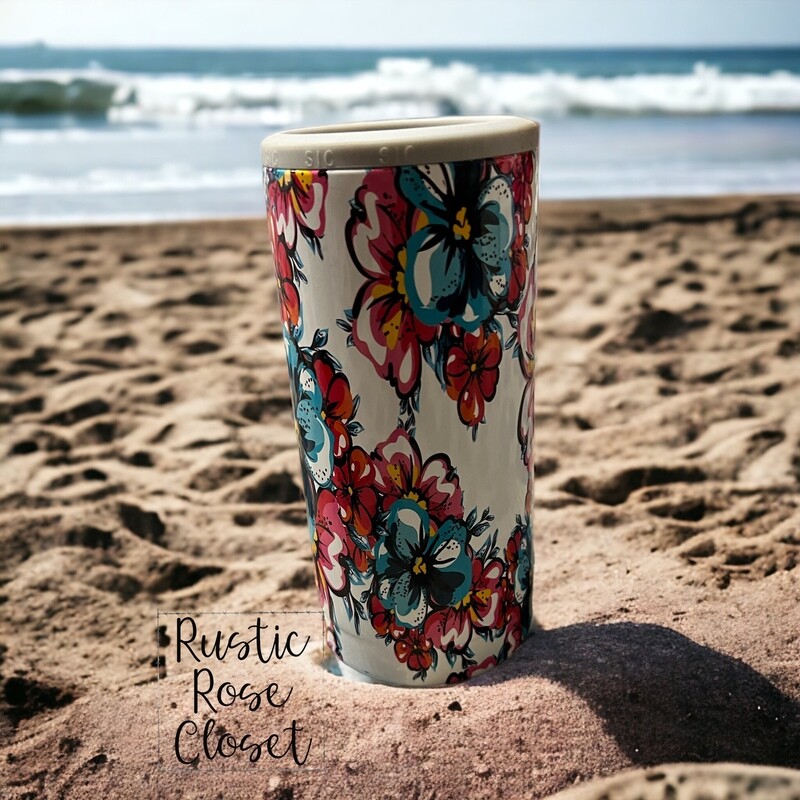 SIC Slim Can Koozie - Hibiscus