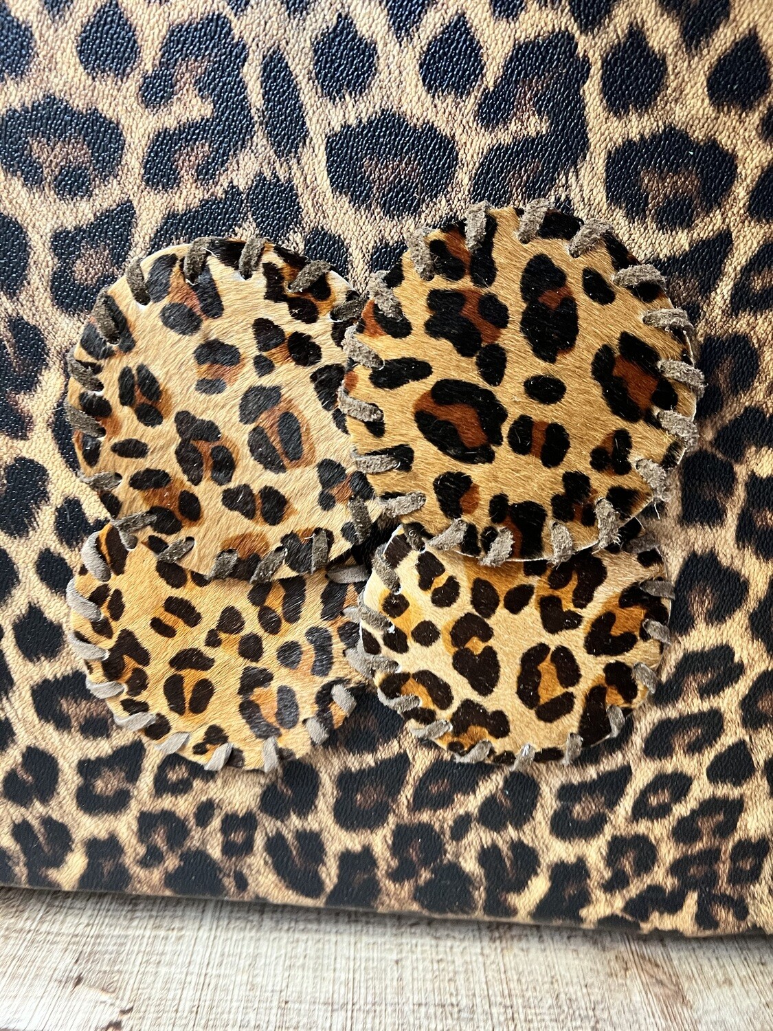 Leopard Hide Coaster Set of 4 Decor