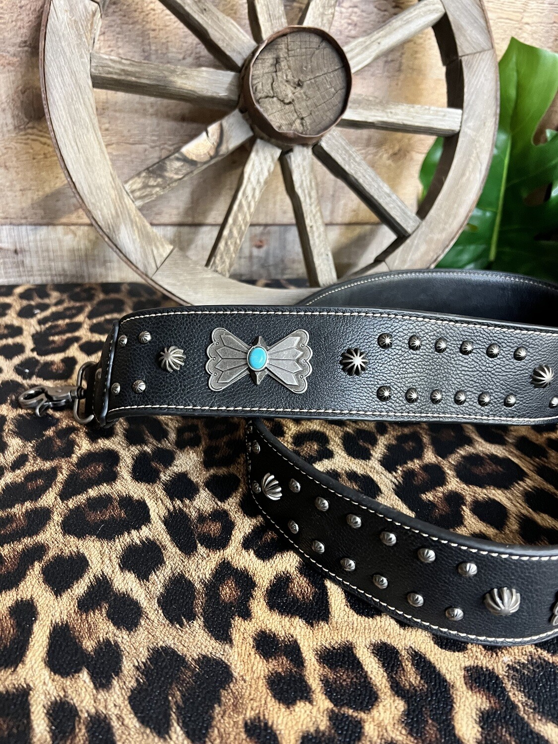 Guitar Style Concho Western Purse Strap