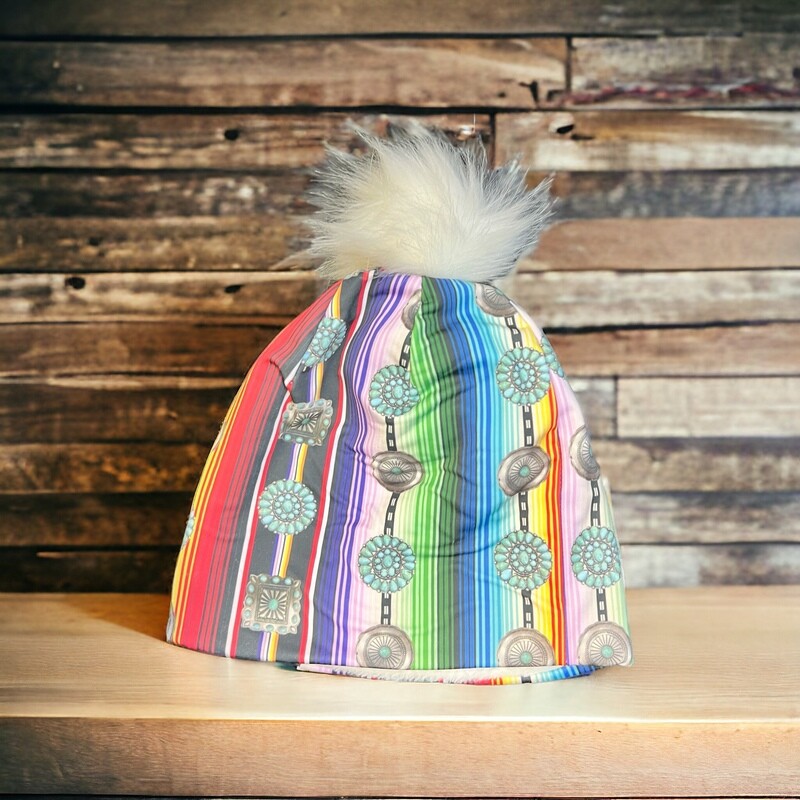 Serape Stone Pom Beanie