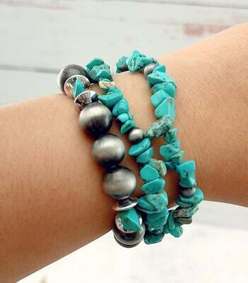 Turquoise Navajo Bracelet Set