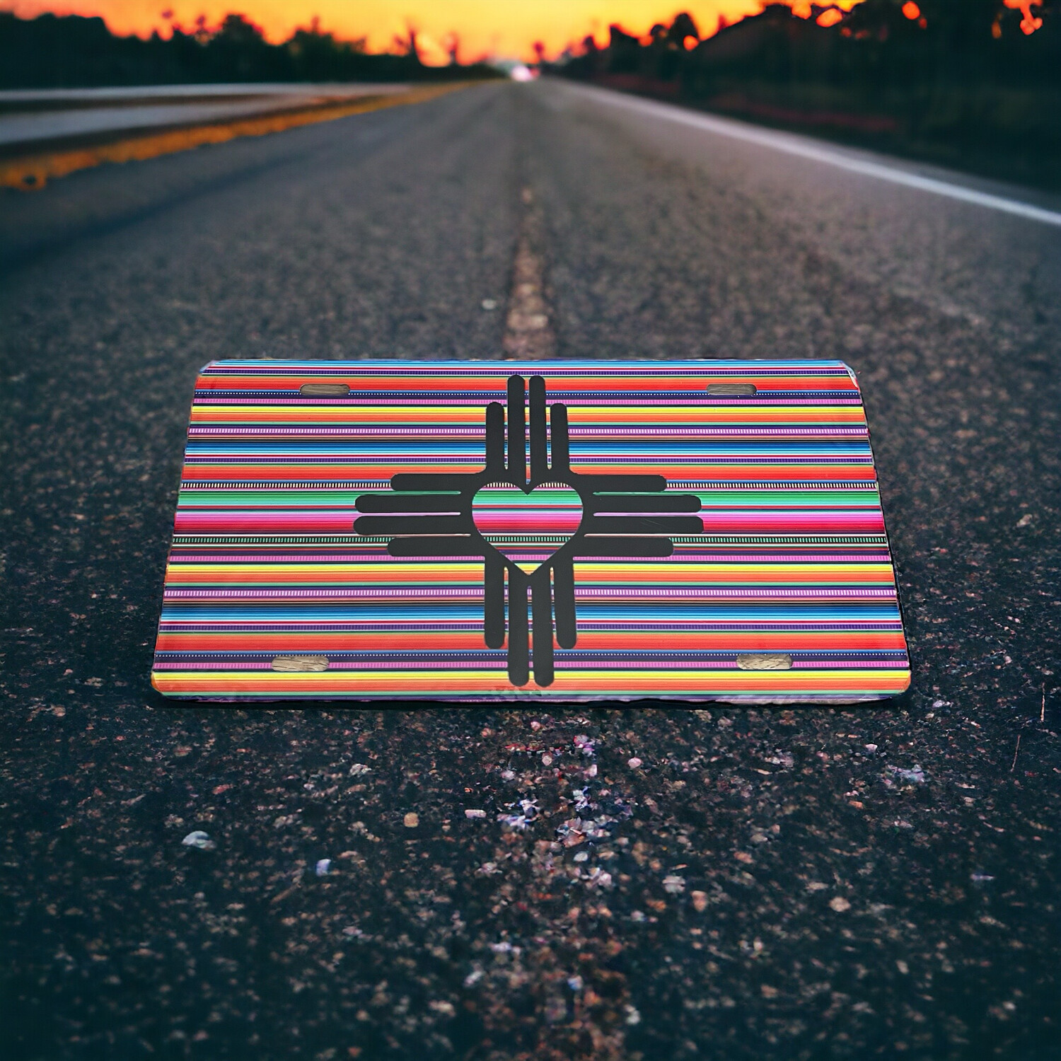 Serape Zia License Plate