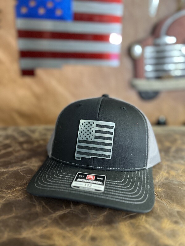 Black/Gray Silver Flag NM Shape  Patch Richardson 112 