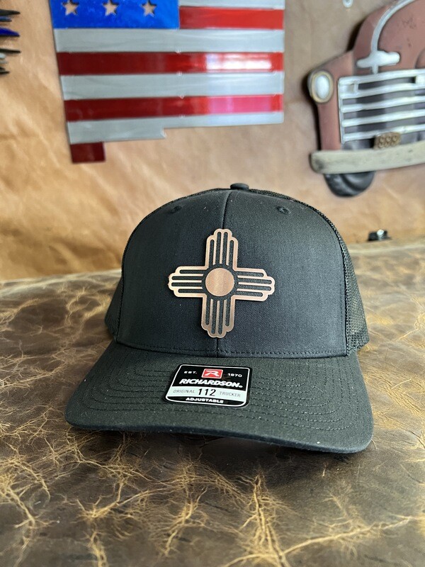Black/Black Zia Copper Patch Richardson 112 Hat 