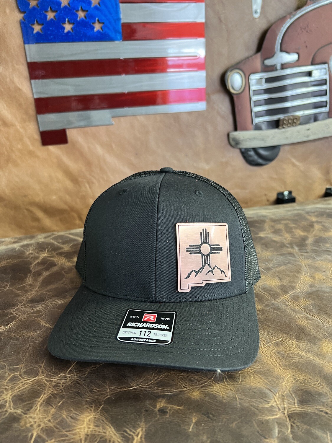 Black/Black Copper NM State Outline w/Mountain Richardson 112 Hat