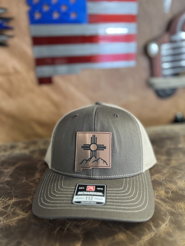 Coffee/Khaki Copper Zia Mountain NM Shape Patch Richardson Hat 