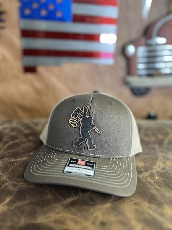 Coffee/Khaki Sasquatch Flag Copper Patch Richardson 112 