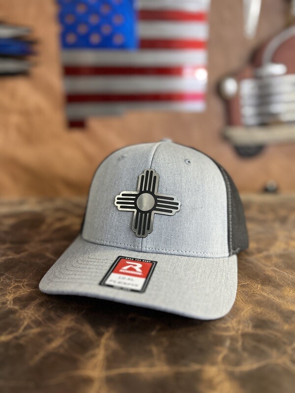 Gray/Black Zia Silver Patch Richardson 112 Hat