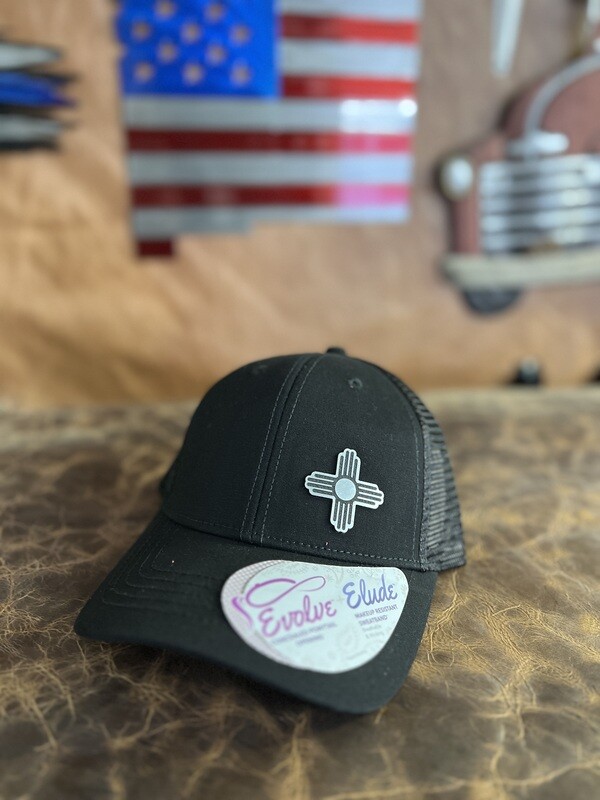 Black/Black Zia Silver Side Ponytail Women&#39;s Hat