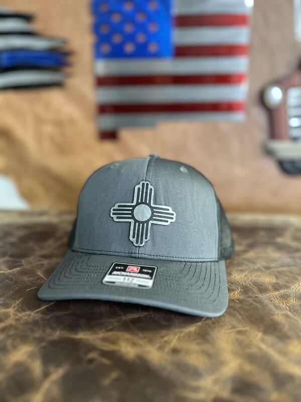 Charcoal/Black Silver Zia Patch Richardson 112 Hat