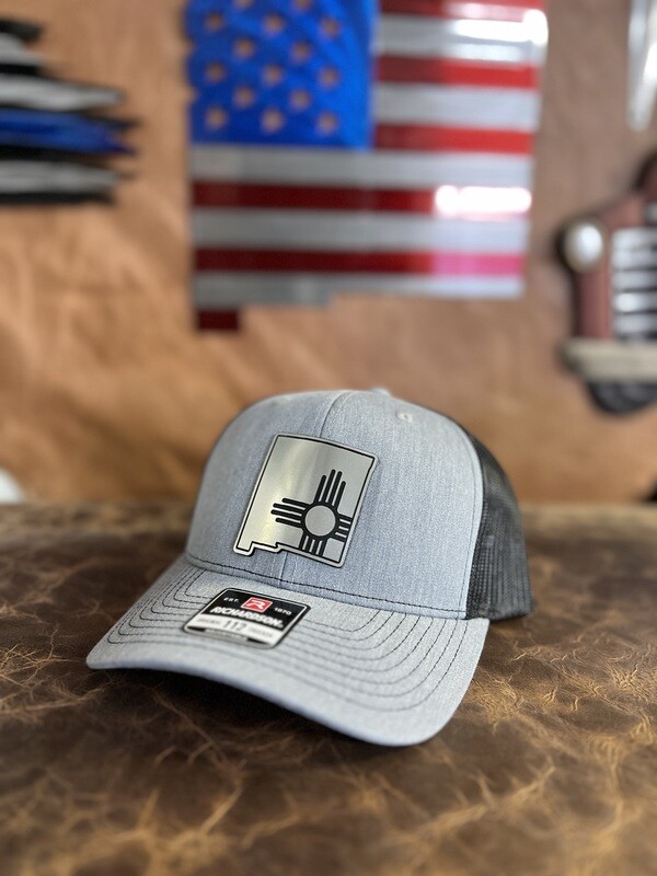 Gray/Black Silver NM Shape Zia Patch Richardson 112 Hat 