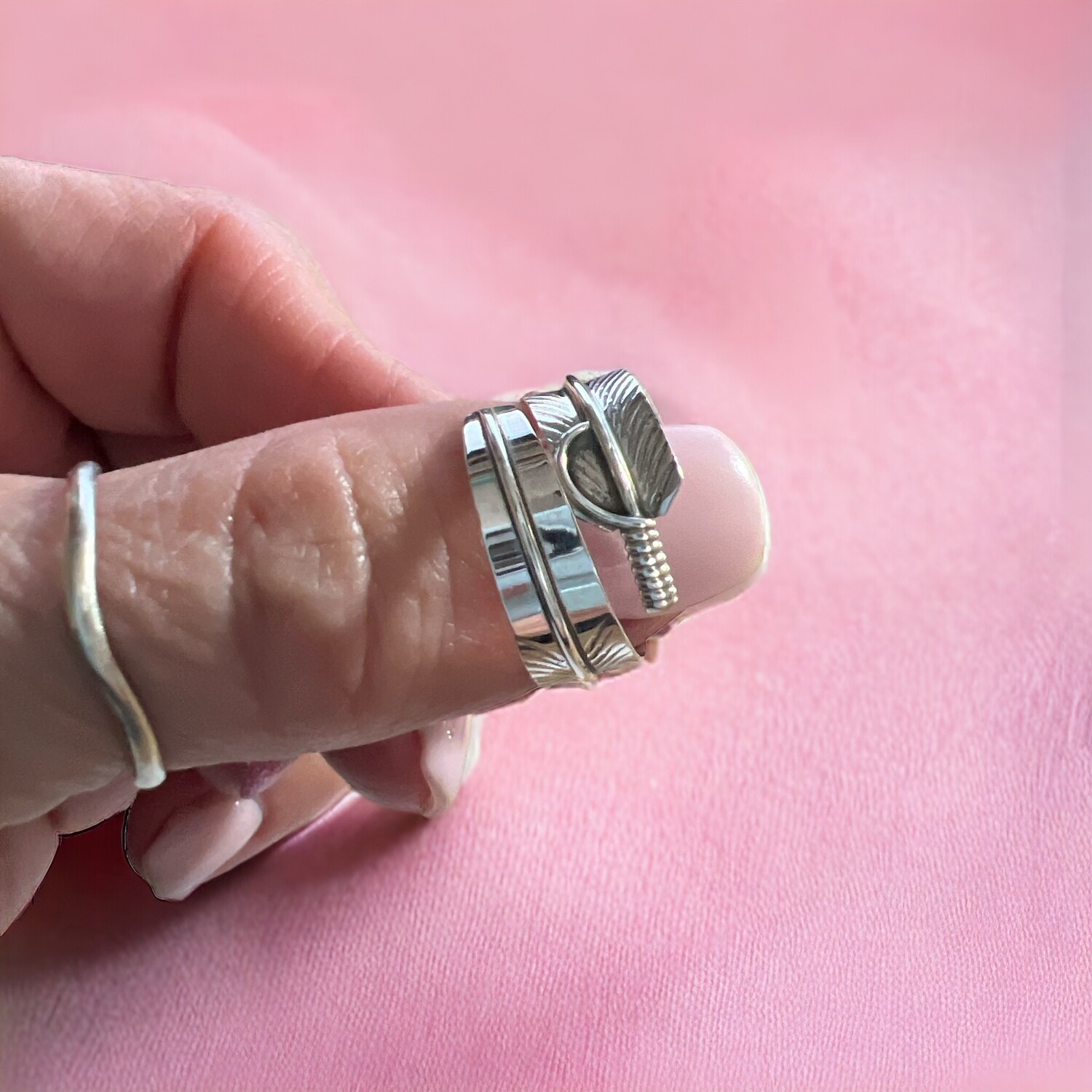 Sterling Feather Ring