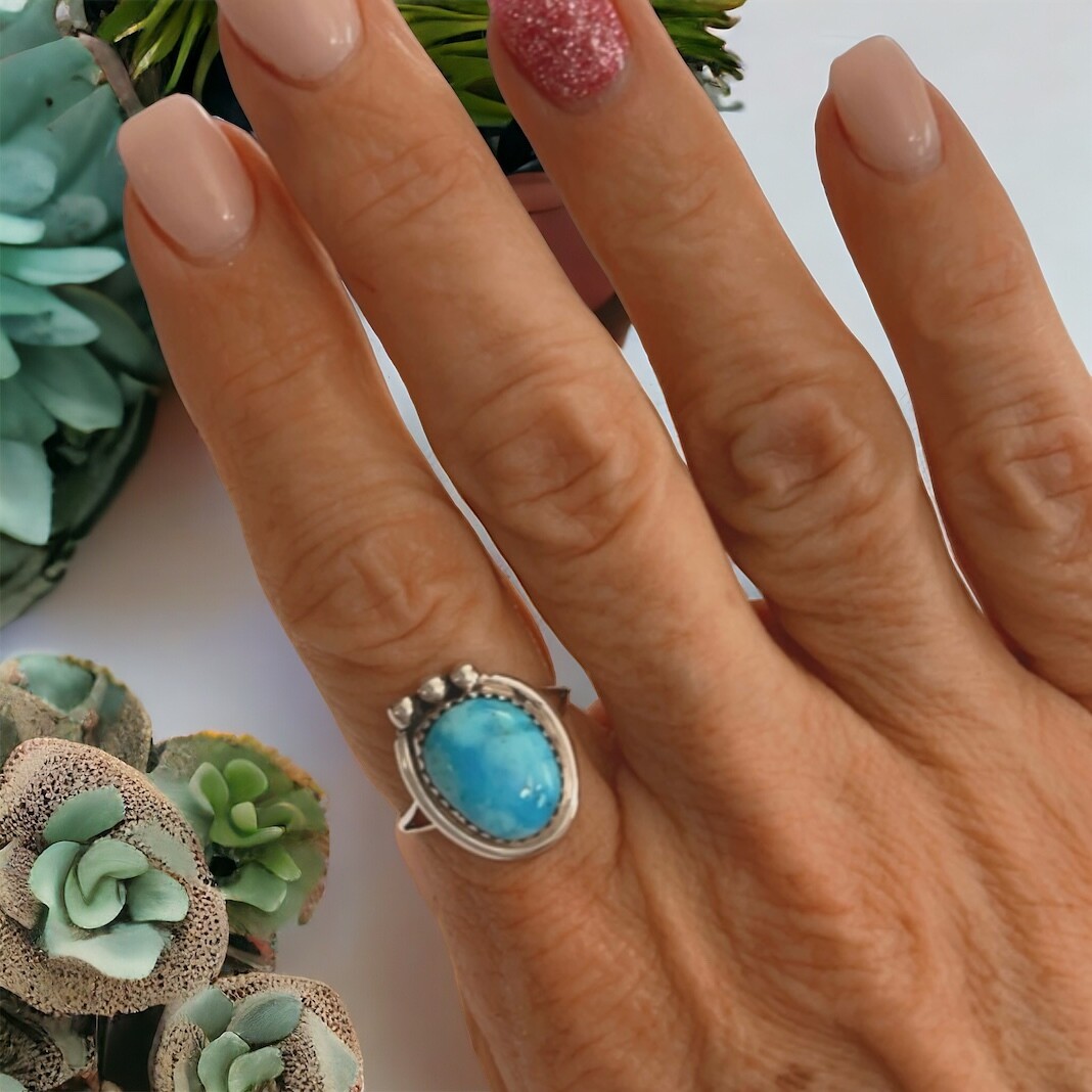 Brightest Blue Turquoise Ring