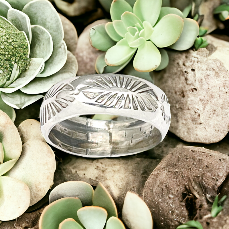 Authentic Sterling Silver Low Dome Band
