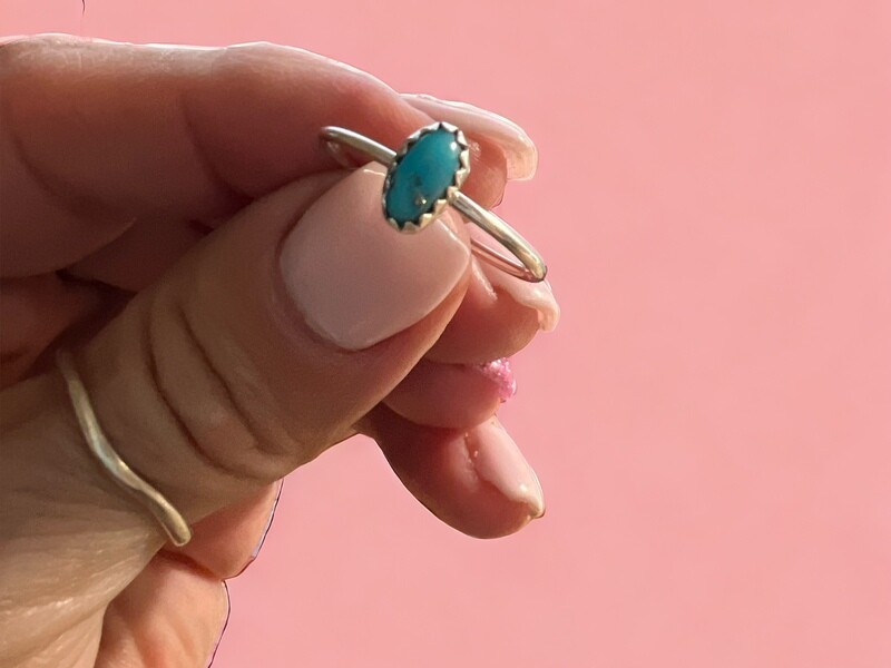 Authentic Turquoise Single Stone Ring