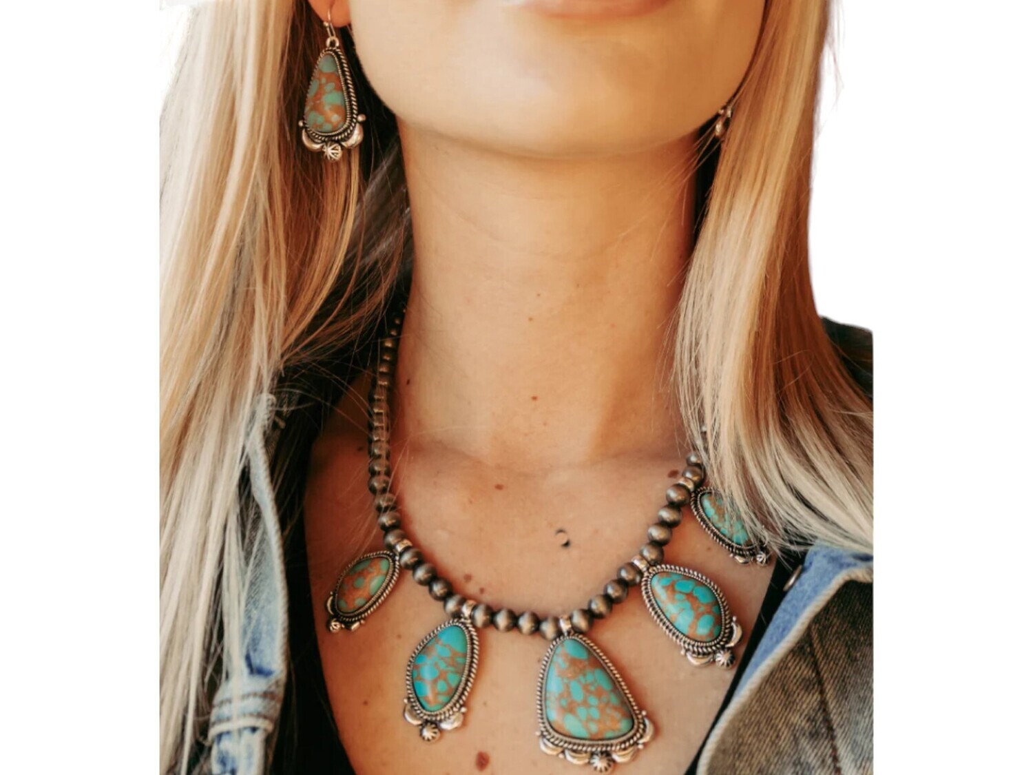 Turquoise Trail Necklace &amp; Earrings 