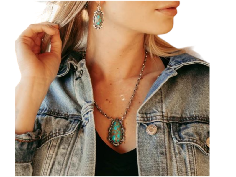 Fashion Sunset Turquoise Necklace