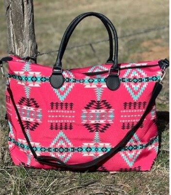 Aztec Pink Tote Bag 