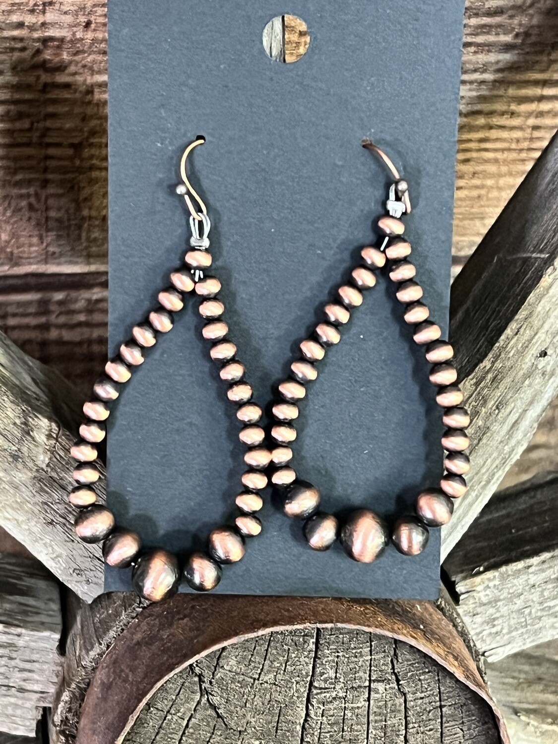 Copper Navajo Pearl Earrings