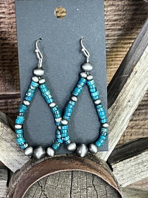 Turquoise Navajo Pearl Earrings