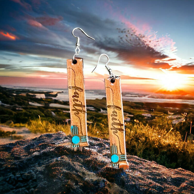 NM Faith Wood Earrings