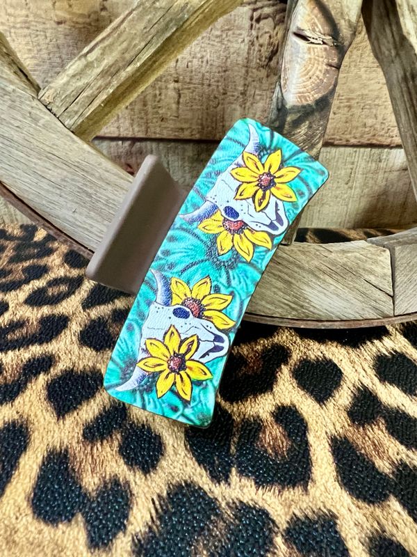 Skull Flower Hair Claw