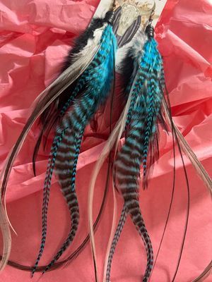 Saco Feather Earrings - Turquoise