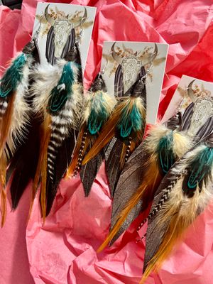 Seeley Feather Earrings - 4 inches