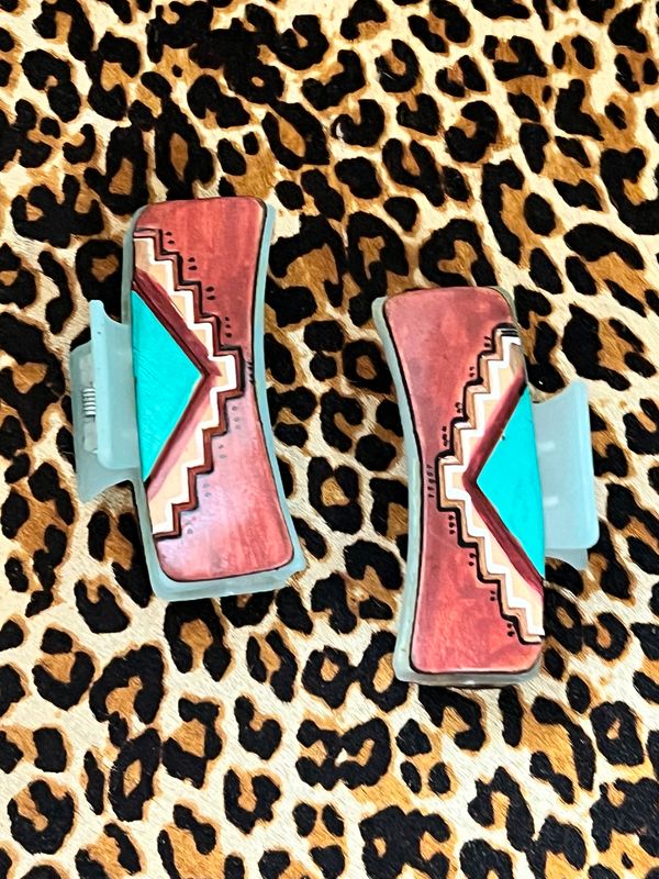 Colorful Aztec Hair Claw