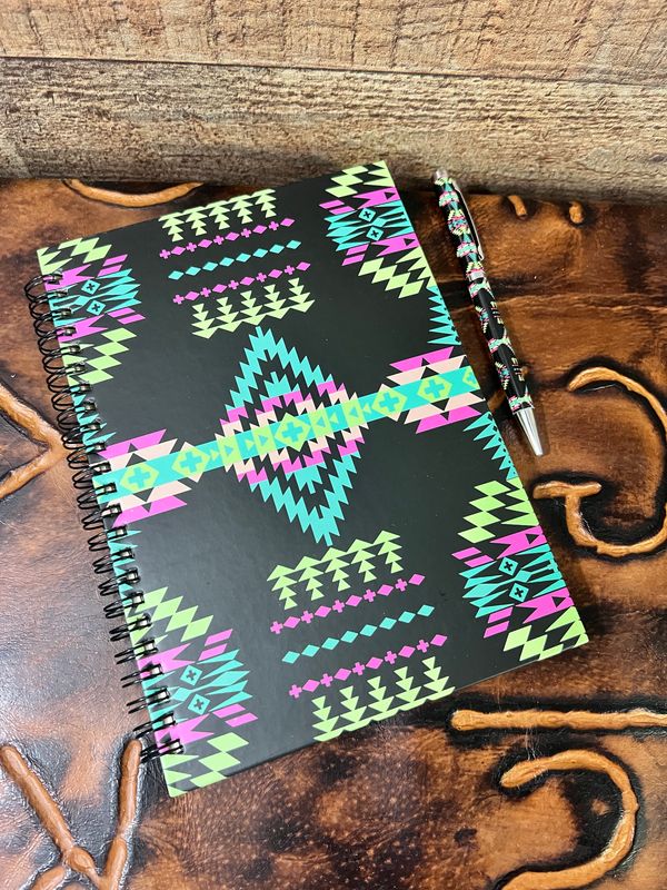 Neon Aztec Notebook