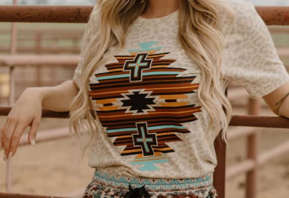 Leopard Aztec Tee 