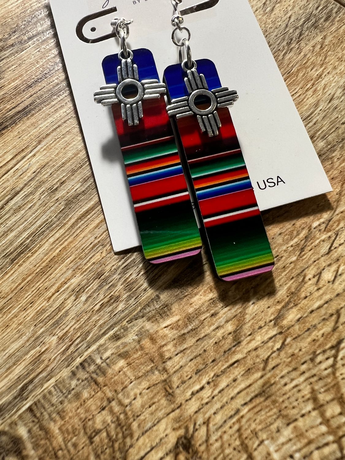 Zia Serape Long Dangle Earring