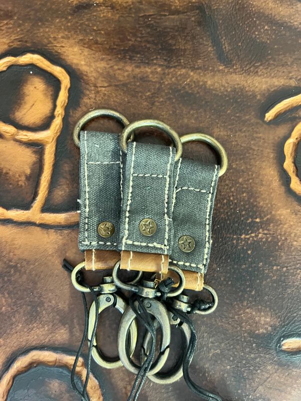 Canvas Black Key Fobs