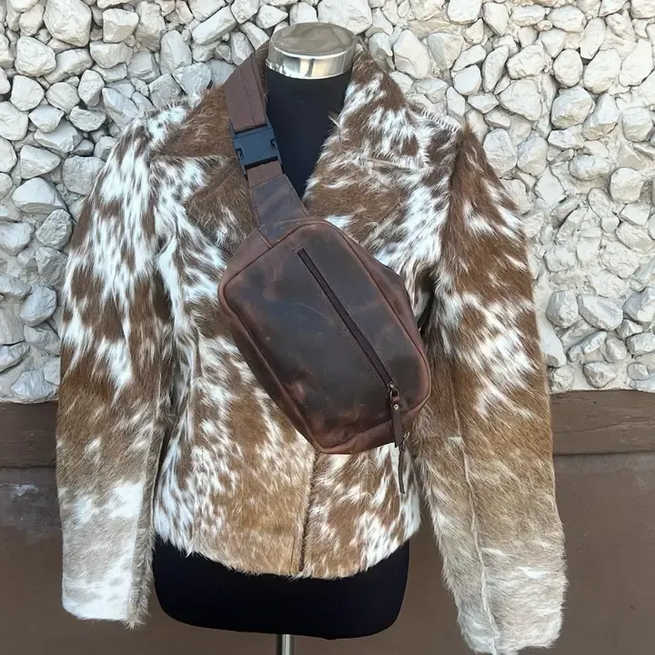 Rustic leather Sling bag/Fanny