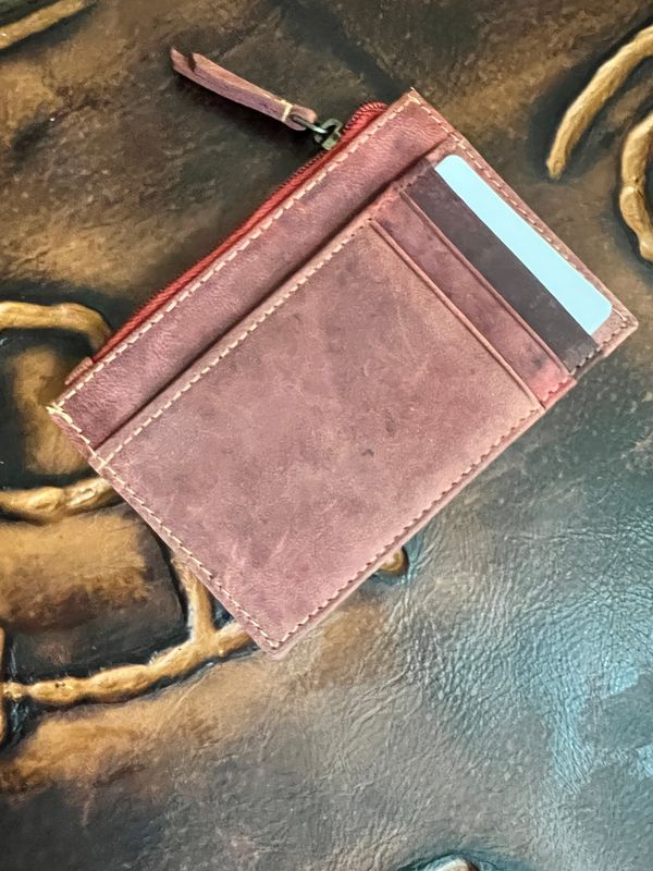 Western Fork Credit Card Holder in Russet