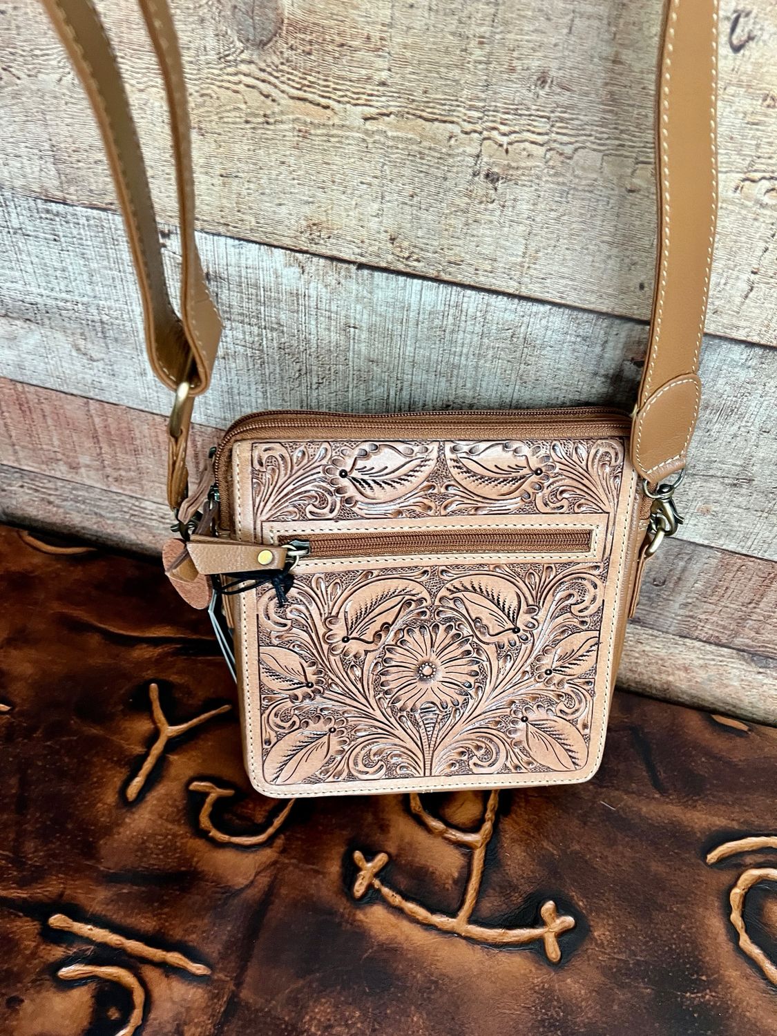 Tooled Small Crossbody