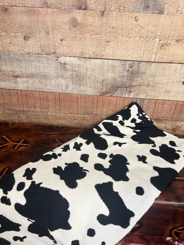 Rustic Charm Cow Print Throw