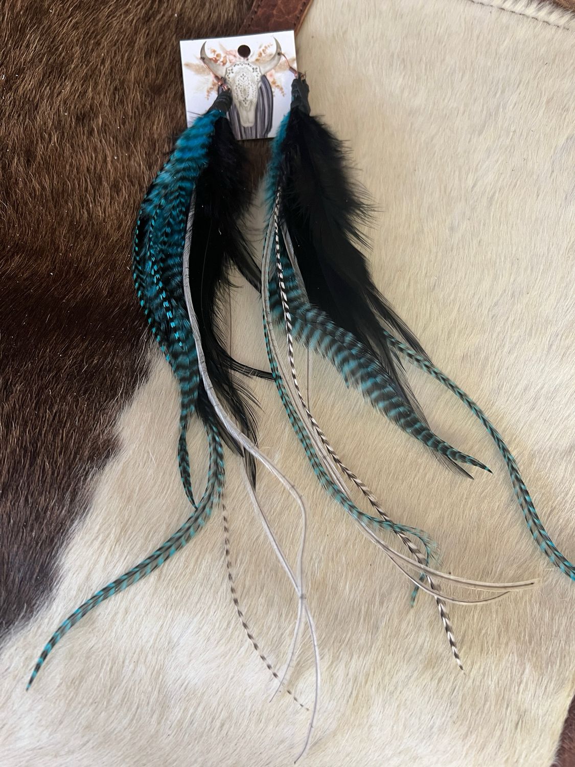 Saco Feather Earrings - Turquoise