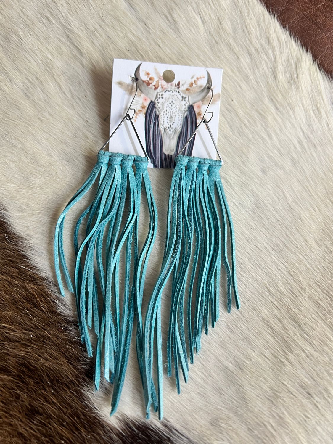 Corvallis Triangle Fringe - Turquoise