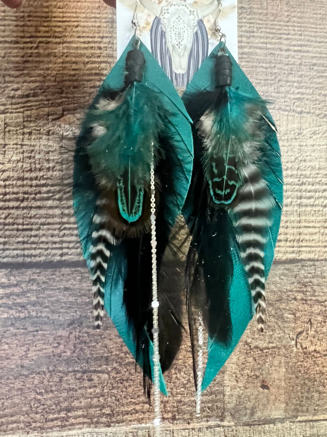 Seeley Feather Earrings - 6 inches