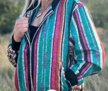 Serape Bomber Jacket 