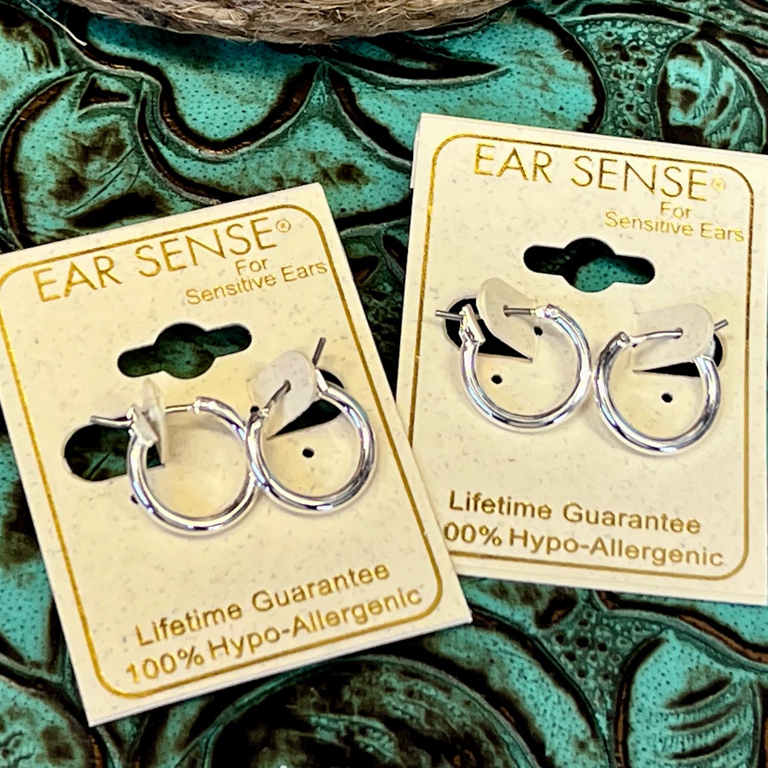 Round Silver Hoop Earrings