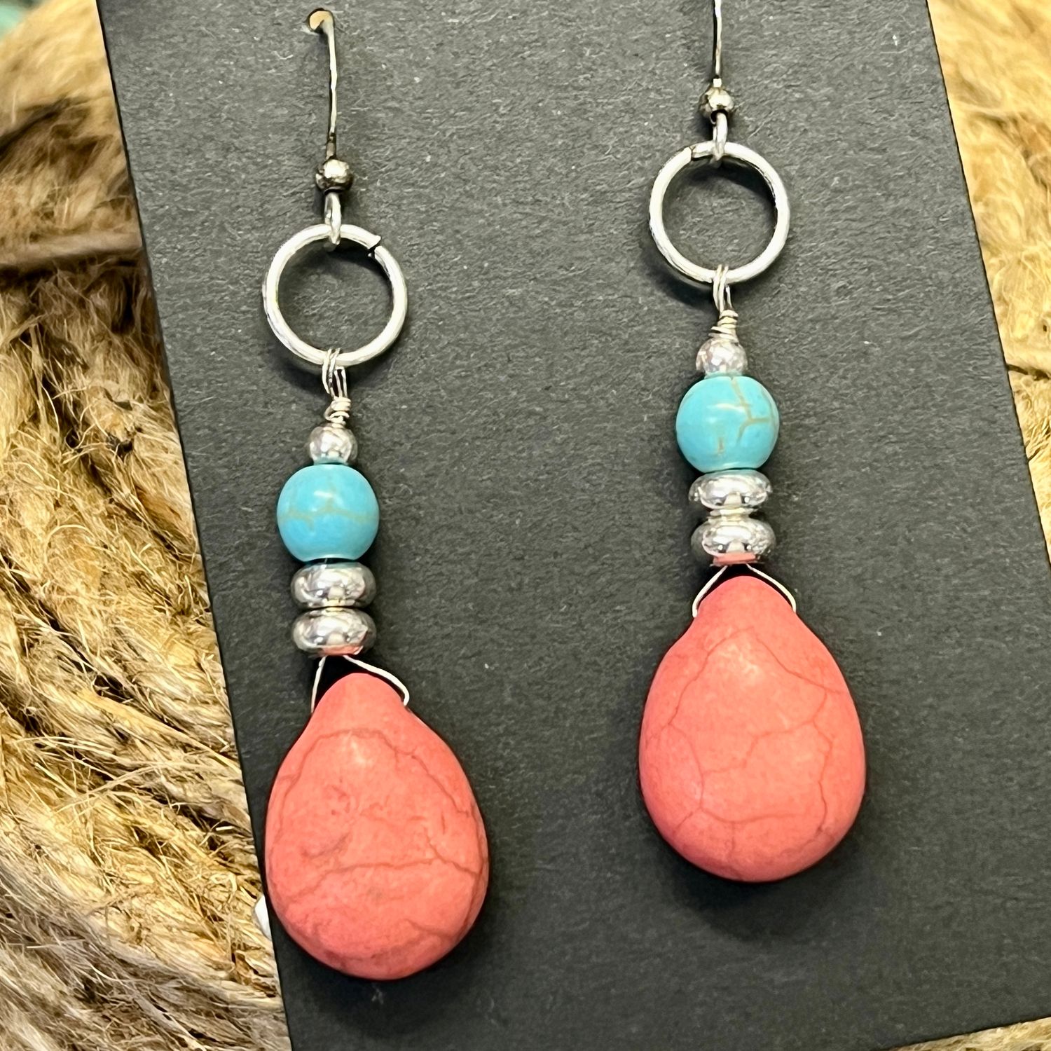 Clay Stone Drop Earrings