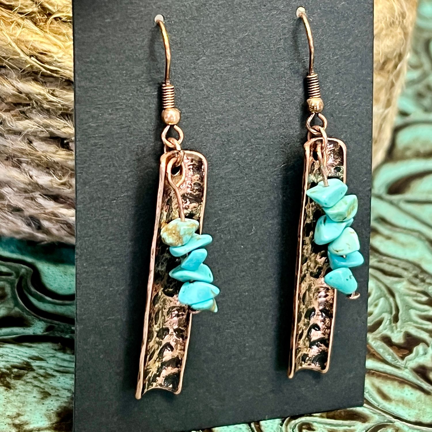 Wild Spirit Turquoise Bar Earrings