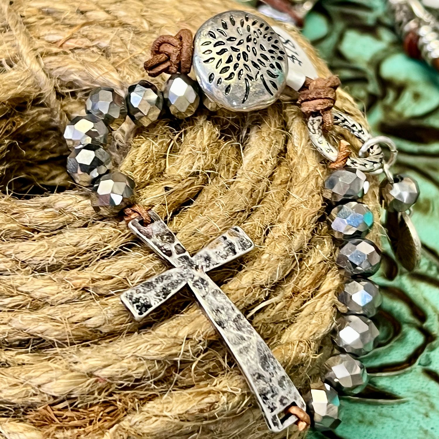 Cross Beaded Bracelet