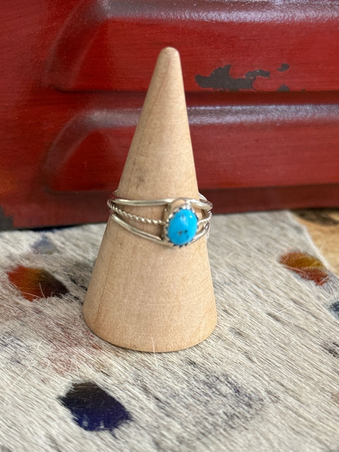 Sterling Silver &amp; Turquoise Stone Ring