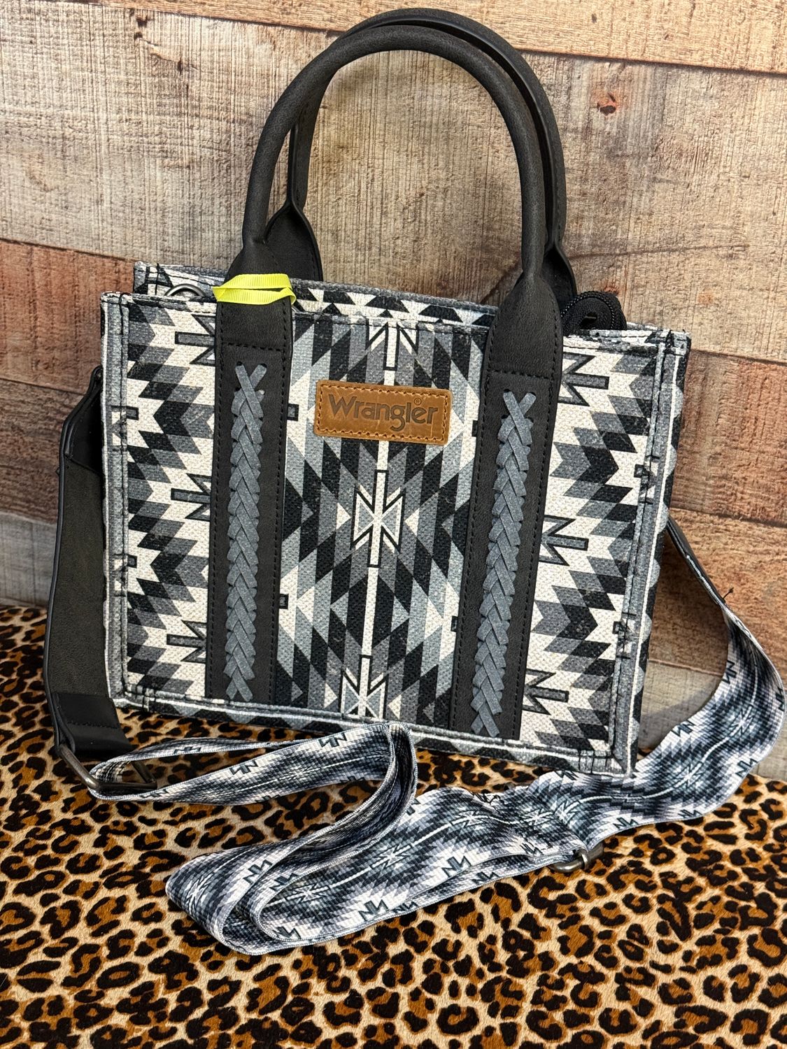 Wrangler Southwestern Pattern Dual Sided Print Concealed Carry Tote/Crossbody