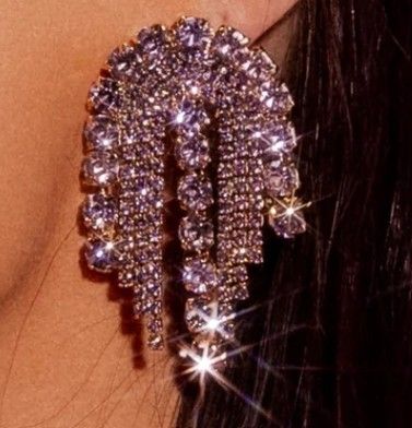 Bling Lilac Baby Jumbo Earrings