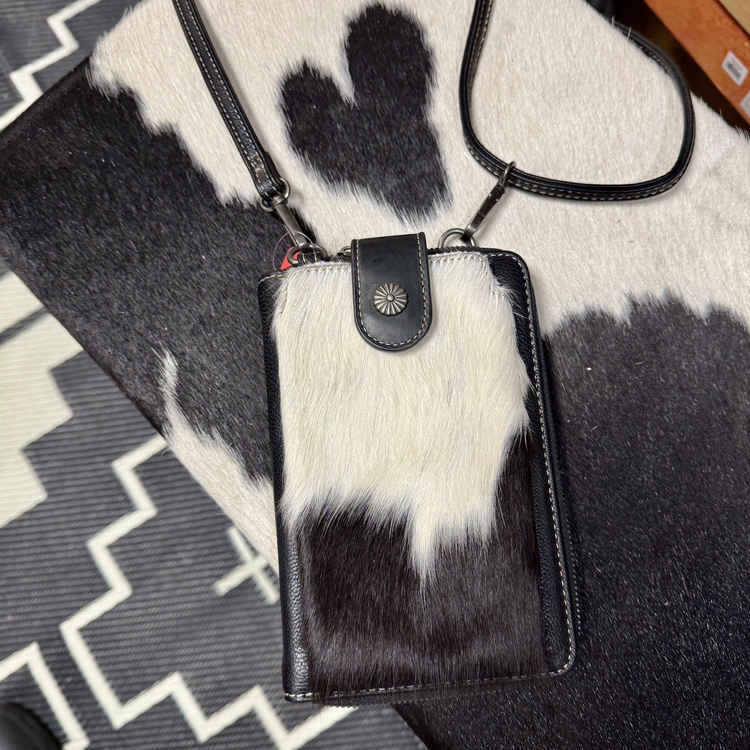 Cowhide Small Crossbody Phone Bag